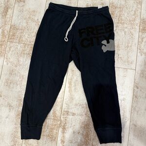 Free City Navy 3/4 Sweatpants